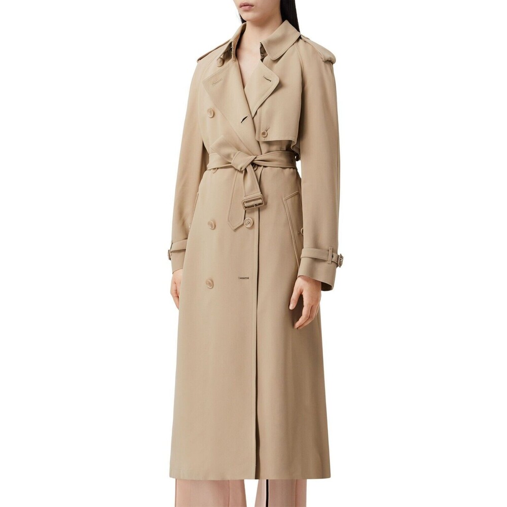 Burberry Pedley Women's Double Breasted Trench Coat Jacket Soft Fawn Size US 10 - Picture 2 of 7